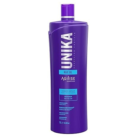Agilise | Unika Blue Gel Haarglättung | Anti-Gelbstich für blondes Haar | 1000 ml