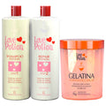 Kit Love Potion Lissage Brésilien 2x1L + Gélatine Hydratante 1kg